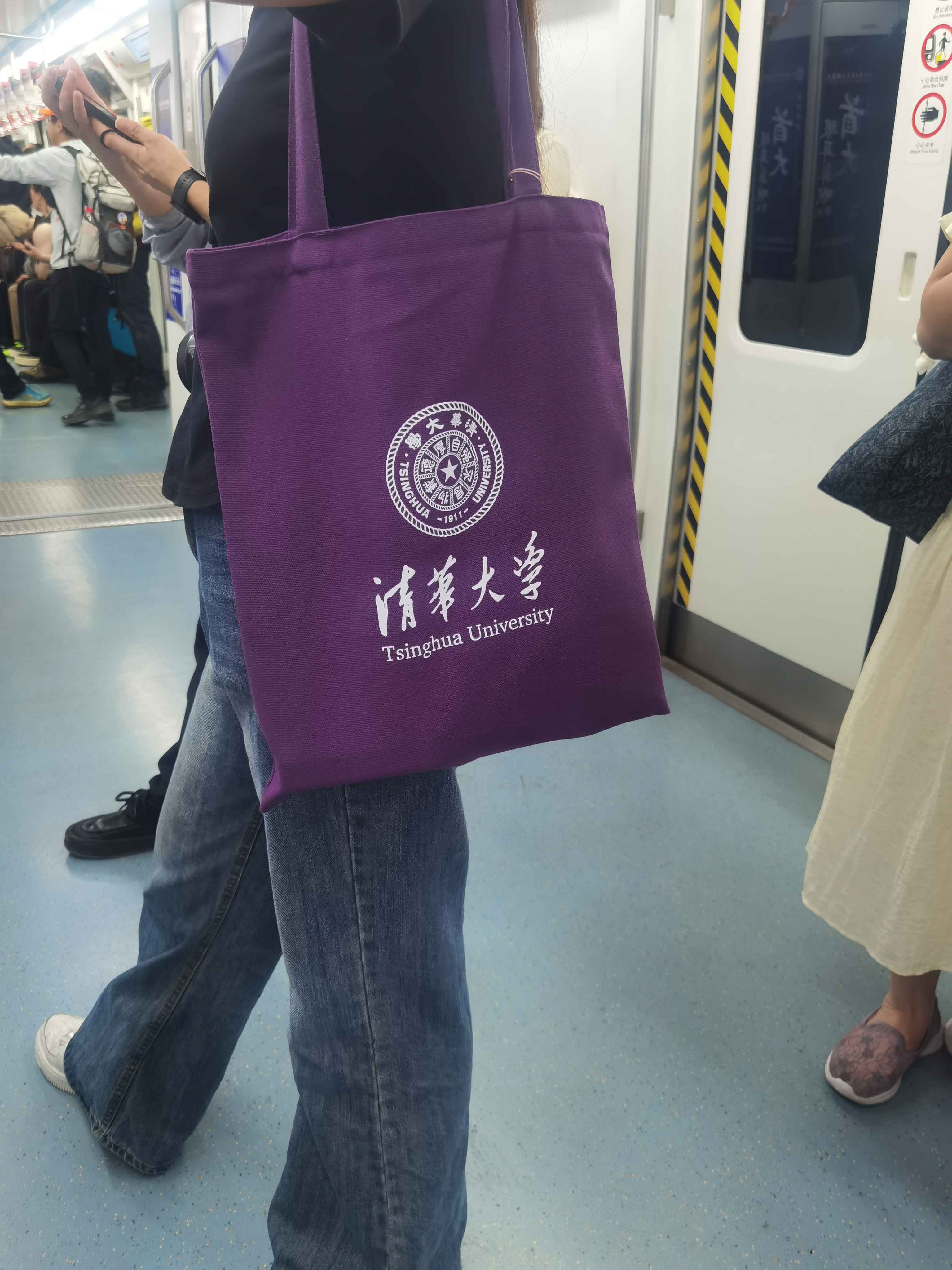 清华大学定制紫色环保帆布袋